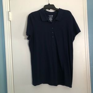 Time & Tru Navy Polo Shirt Size XXL/2X/20 NWT
